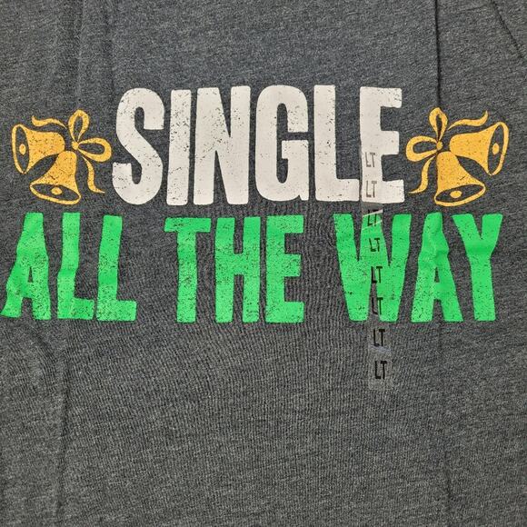 NWT Single All The Way Men's Hybrid Charcoal Heather T-shirt size LT - Picture 2 of 7